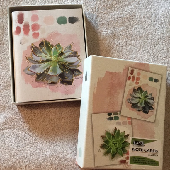 Succulent Cactus Note Card Set of 12 multi design - Picture 5 of 12
